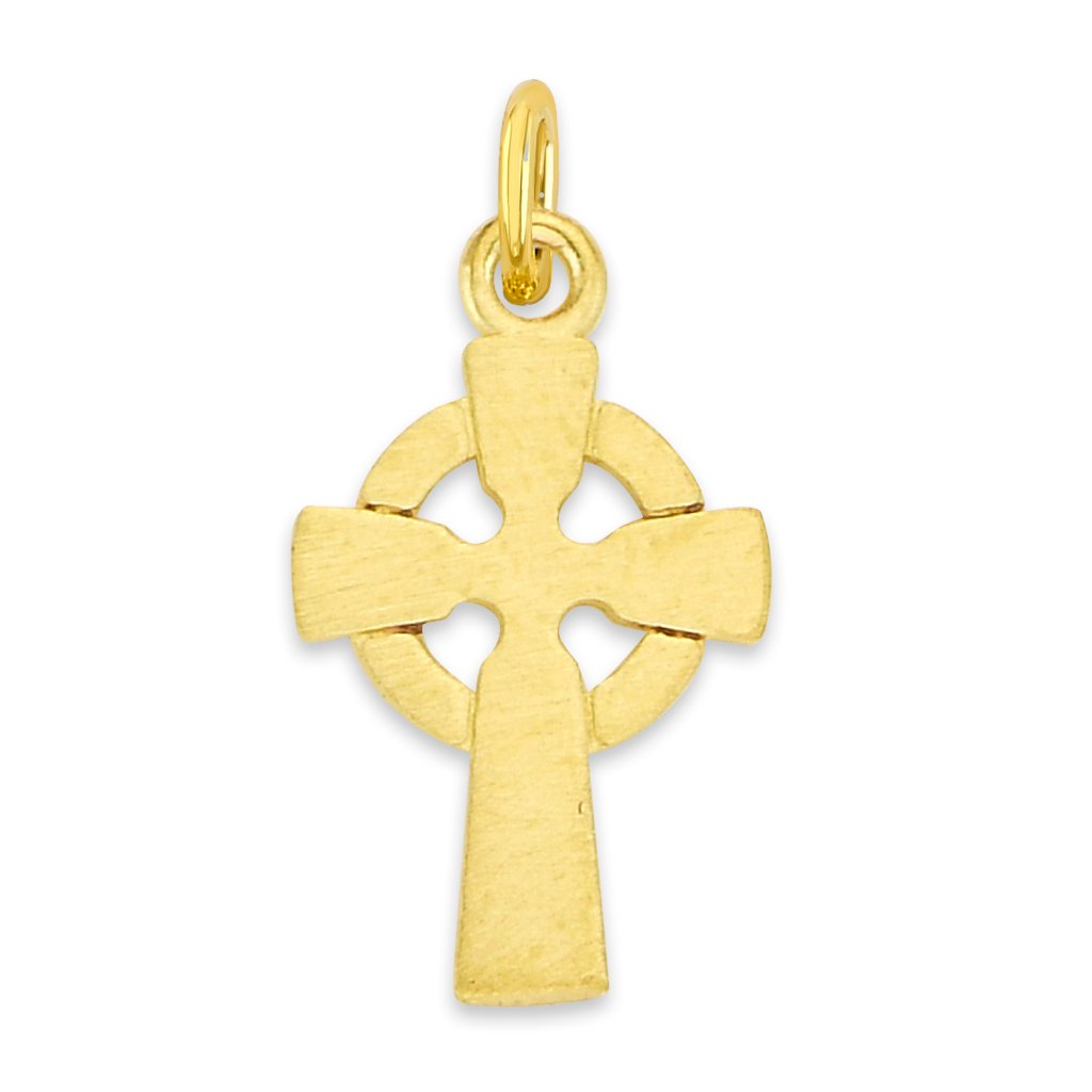 Solid 10k Gold Celtic Cross With Clasp